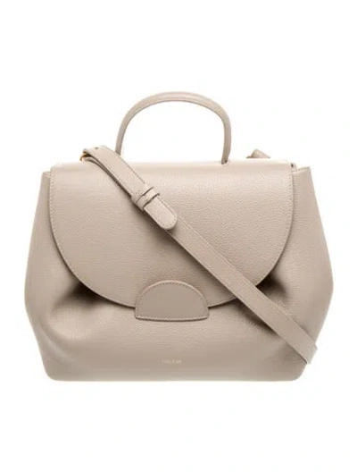 Pre-owned Polene Calf Leather Numéro Un In Neutral