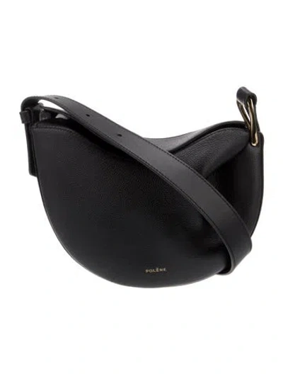 Pre-owned Polene Calf Leather Tonca In Black