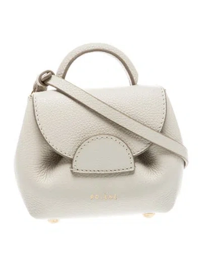 Pre-owned Polene Calfskin Numéro Un Nano In Neutral