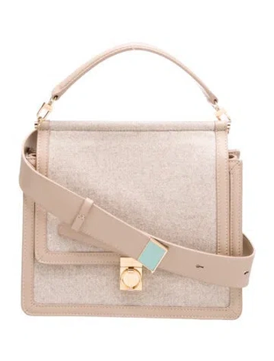 Pre-owned Polene Canvas Numéro Sept In Neutral