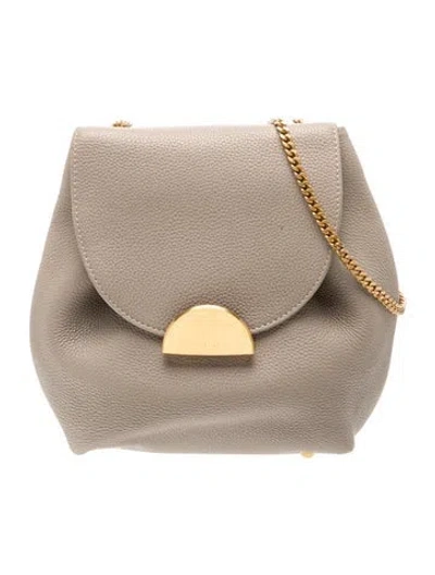 Pre-owned Polene Leather Backpack In Green