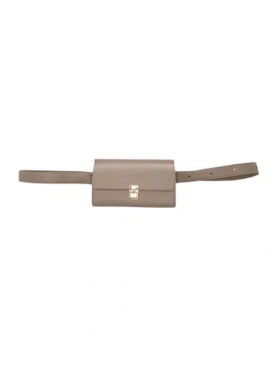 Pre-owned Polene Leather Belt Bag In Neutral