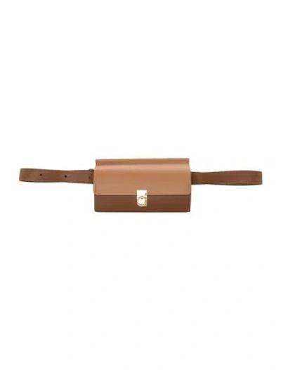 Pre-owned Polene Leather Belt Bag W/ Tags In Neutrals