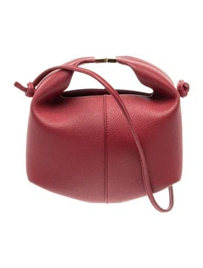 Pre-owned Polene Leather Beri In Red