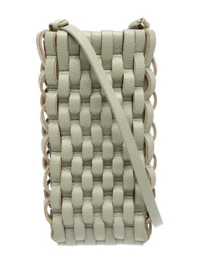 Pre-owned Polene Leather Bucket Bag In Green