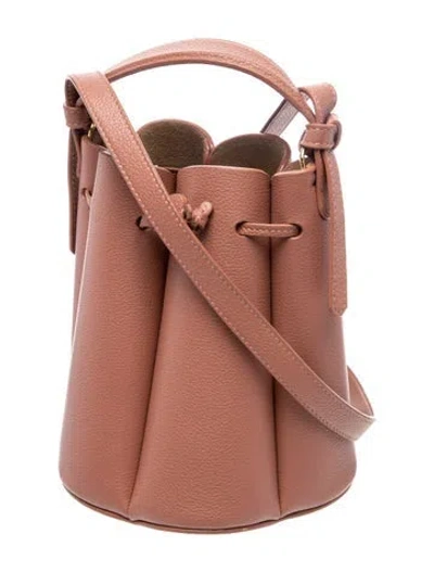 Pre-owned Polene Leather Bucket Bag In Neutral