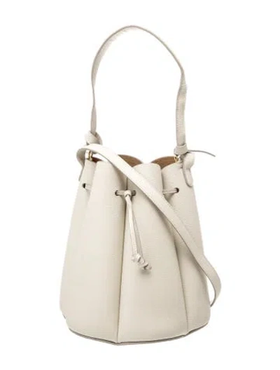 Pre-owned Polene Leather Bucket Bag In Neutrals