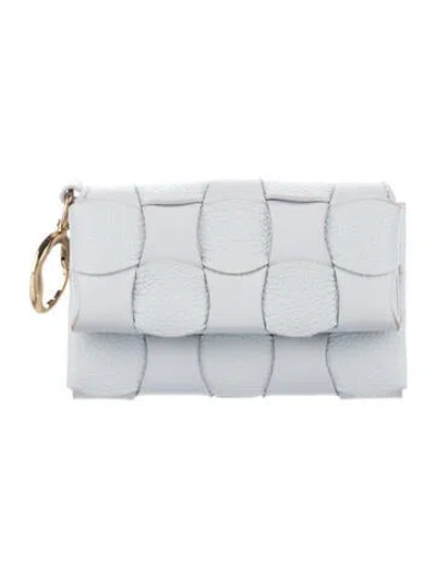Pre-owned Polene Leather Card Holder In Grey