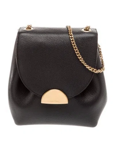 Pre-owned Polene Leather Crossbody Bag In Black