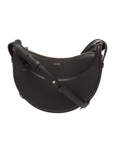 Pre-owned Polene Leather Crossbody Bag In Black