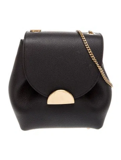 Pre-owned Polene Leather Crossbody Bag In Black