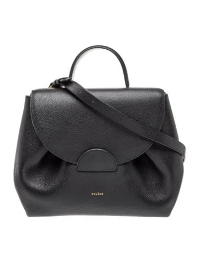 Pre-owned Polene Leather Crossbody Bag In Black