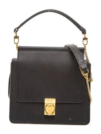 Pre-owned Polene Leather Crossbody Bag In Black