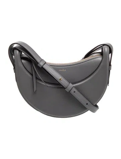 Pre-owned Polene Leather Crossbody Bag In Gray