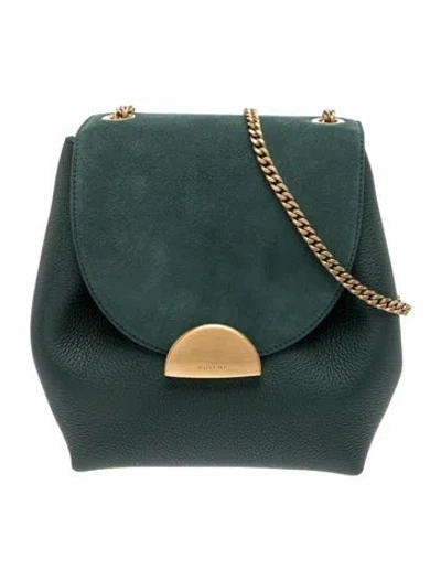 Pre-owned Polene Leather Crossbody Bag In Green