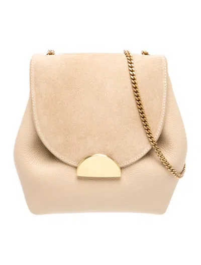 Pre-owned Polene Leather Crossbody Bag Mini In Neutrals