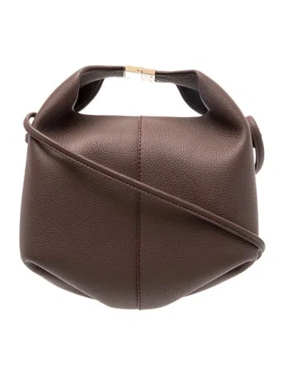 Pre-owned Polene Leather Crossbody Bag In Neutral