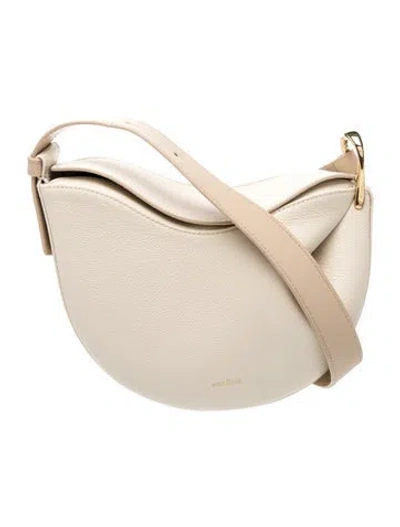 Pre-owned Polene Leather Crossbody Bag In Neutral