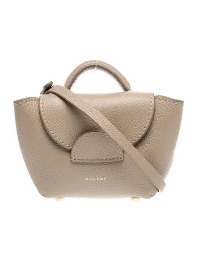 Pre-owned Polene Leather Crossbody Bag In Neutral
