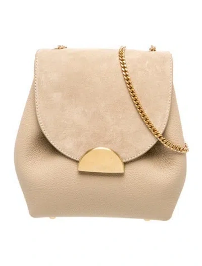 Pre-owned Polene Leather Crossbody Bag In Neutrals