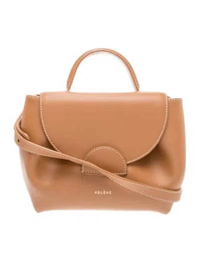Pre-owned Polene Leather Crossbody Bag In Neutrals