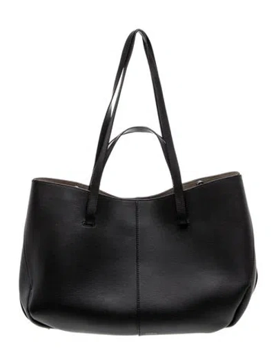 Pre-owned Polene Leather Cyme In Black