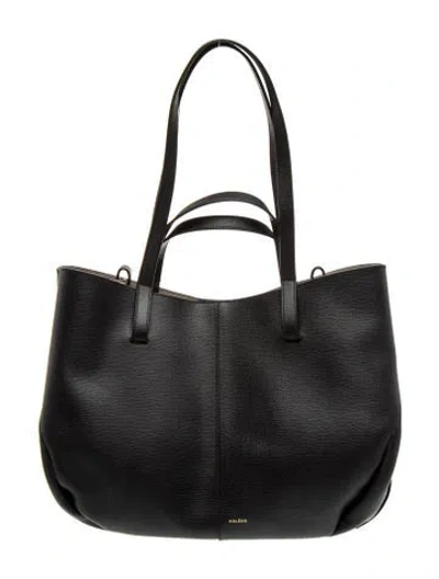 Pre-owned Polene Leather Cyme In Black