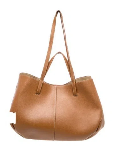 Pre-owned Polene Leather Cyme In Brown