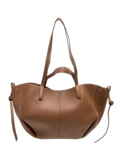 Pre-owned Polene Leather Cyme In Brown