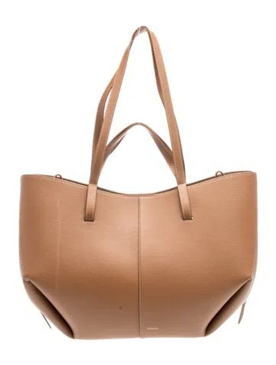Pre-owned Polene Leather Cyme In Brown