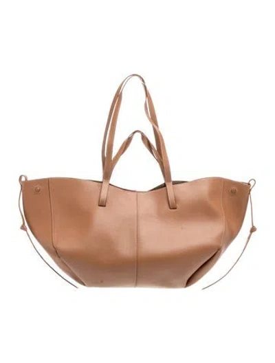 Pre-owned Polene Leather Cyme In Brown