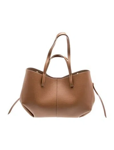 Pre-owned Polene Leather Cyme In Brown