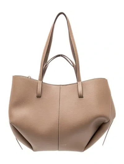 Pre-owned Polene Leather Cyme In Brown