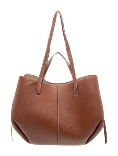 Pre-owned Polene Leather Cyme In Brown