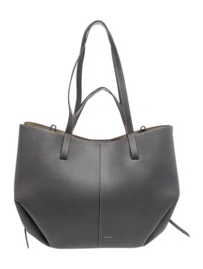 Pre-owned Polene Leather Cyme In Grey