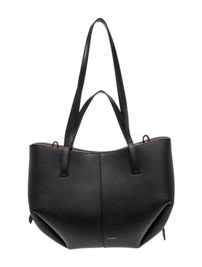 Pre-owned Polene Leather Cyme Mini In Black