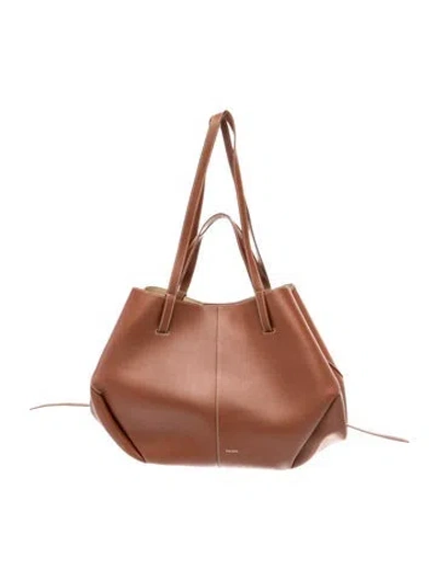 Pre-owned Polene Leather Cyme Mini In Brown