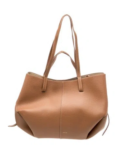 Pre-owned Polene Leather Cyme Mini In Brown