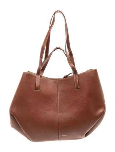 Pre-owned Polene Leather Cyme Mini In Brown