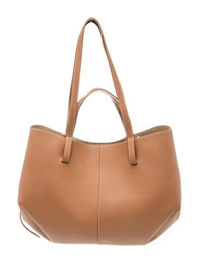 Pre-owned Polene Leather Cyme Mini In Brown