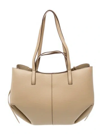 Pre-owned Polene Leather Cyme Mini In Neutrals