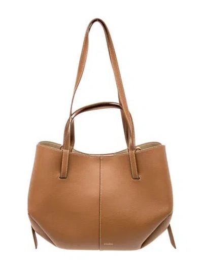 Pre-owned Polene Leather Cyme Mini In Neutrals