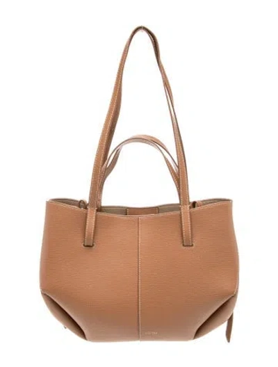 Pre-owned Polene Leather Cyme Mini In Neutrals