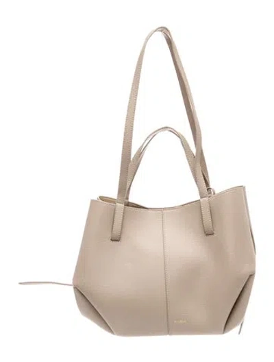 Pre-owned Polene Leather Cyme Mini In Neutrals