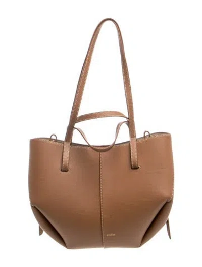 Pre-owned Polene Leather Cyme Mini In Neutrals