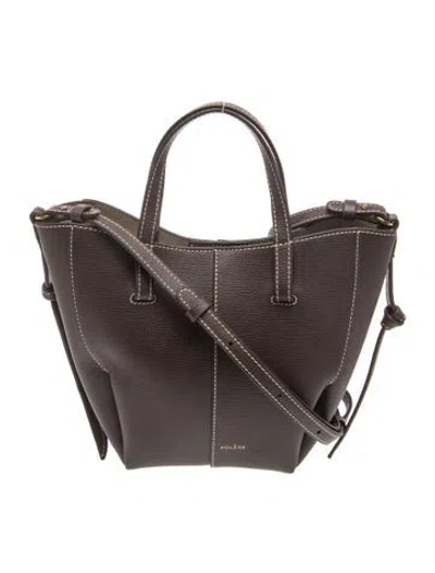 Pre-owned Polene Leather Cyme Nano In Brown