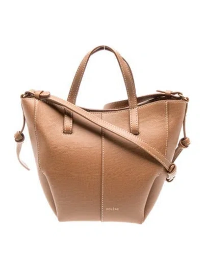 Pre-owned Polene Leather Cyme Nano In Brown