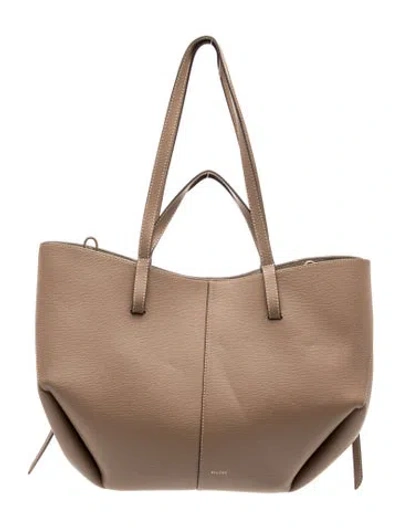 Pre-owned Polene Leather Cyme In Neutrals