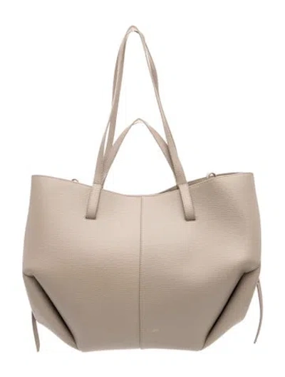 Pre-owned Polene Leather Cyme In Neutrals