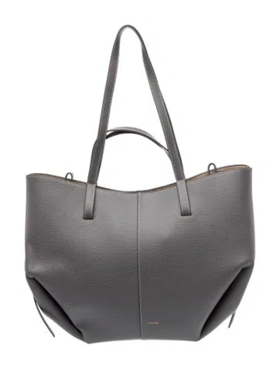 Pre-owned Polene Leather Cyme W/ Tags In Grey